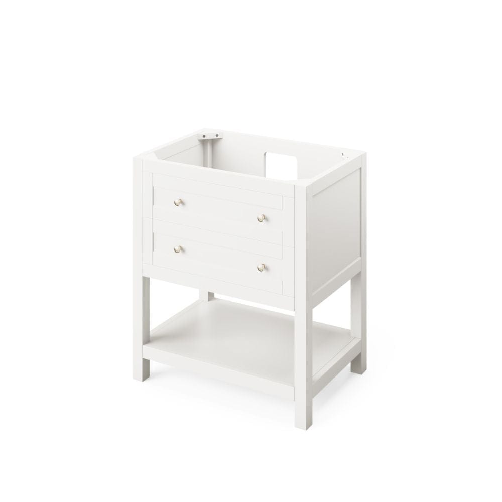 Full-extension soft-close slides and hinges Round knobs included Open bottom shelf for extra storage