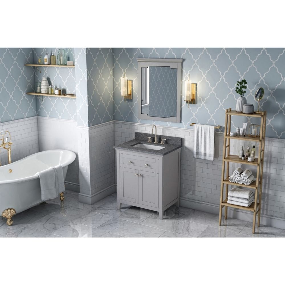 The Chatham vanity embraces the classic Shaker style with refined elegance and is available in a diverse selection of colors to fit a variety design styles.