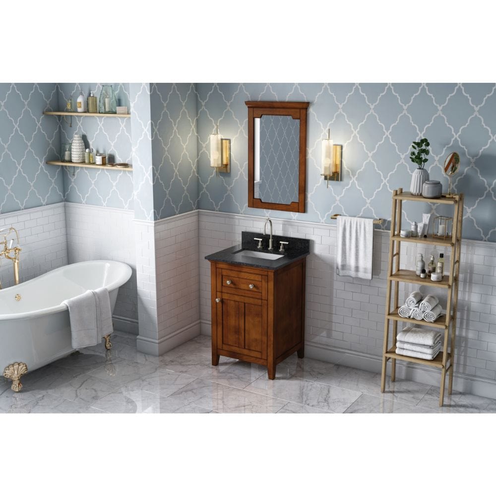 The Chatham vanity embraces the classic Shaker style with refined elegance and is available in a diverse selection of colors to fit a variety design styles.