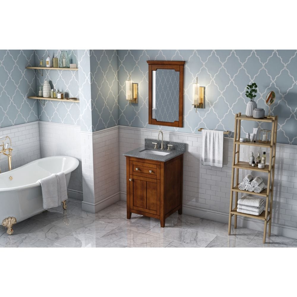 The Chatham vanity embraces the classic Shaker style with refined elegance and is available in a diverse selection of colors to fit a variety design styles.