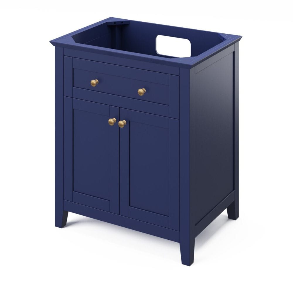 Maximum storage with hardwood custom tipout tray, dovetail rollout drawer, and adjustable shelf Round knobs included