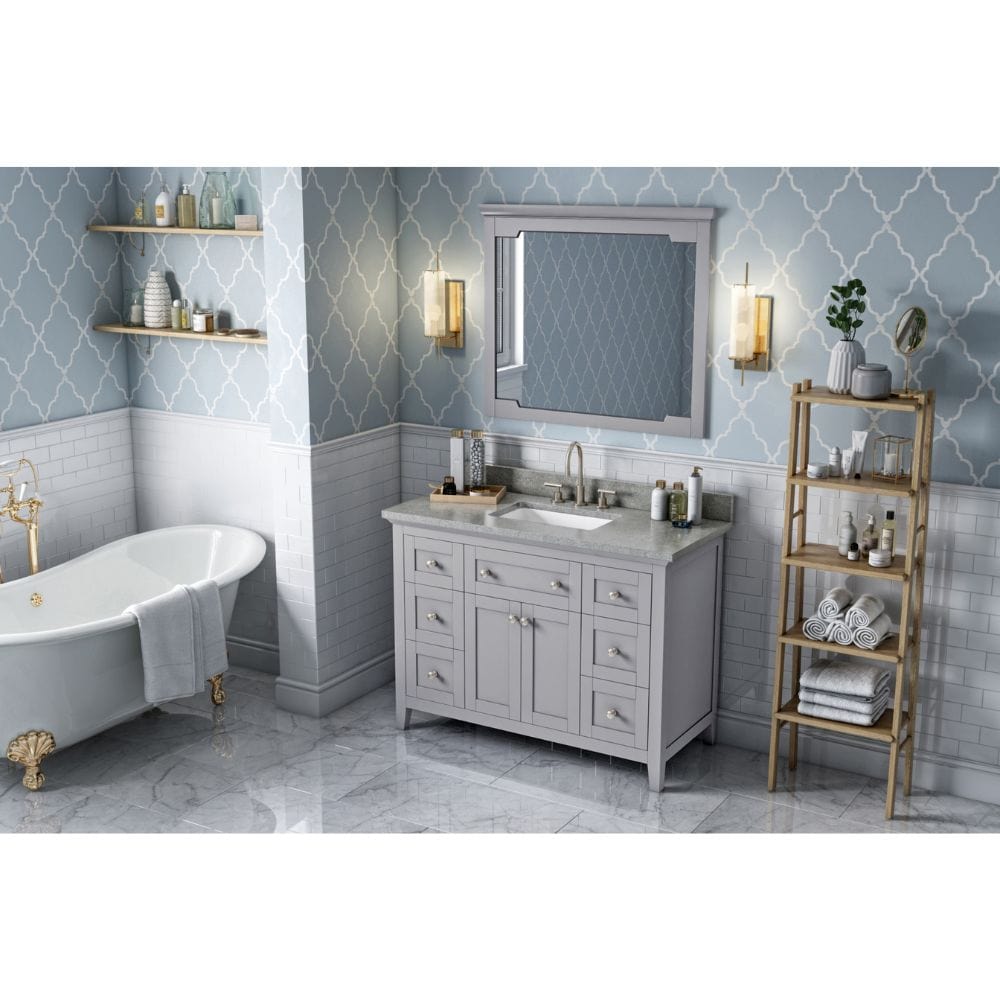 The Chatham vanity embraces the classic Shaker style with refined elegance and is available in a diverse selection of colors to fit a variety design styles.