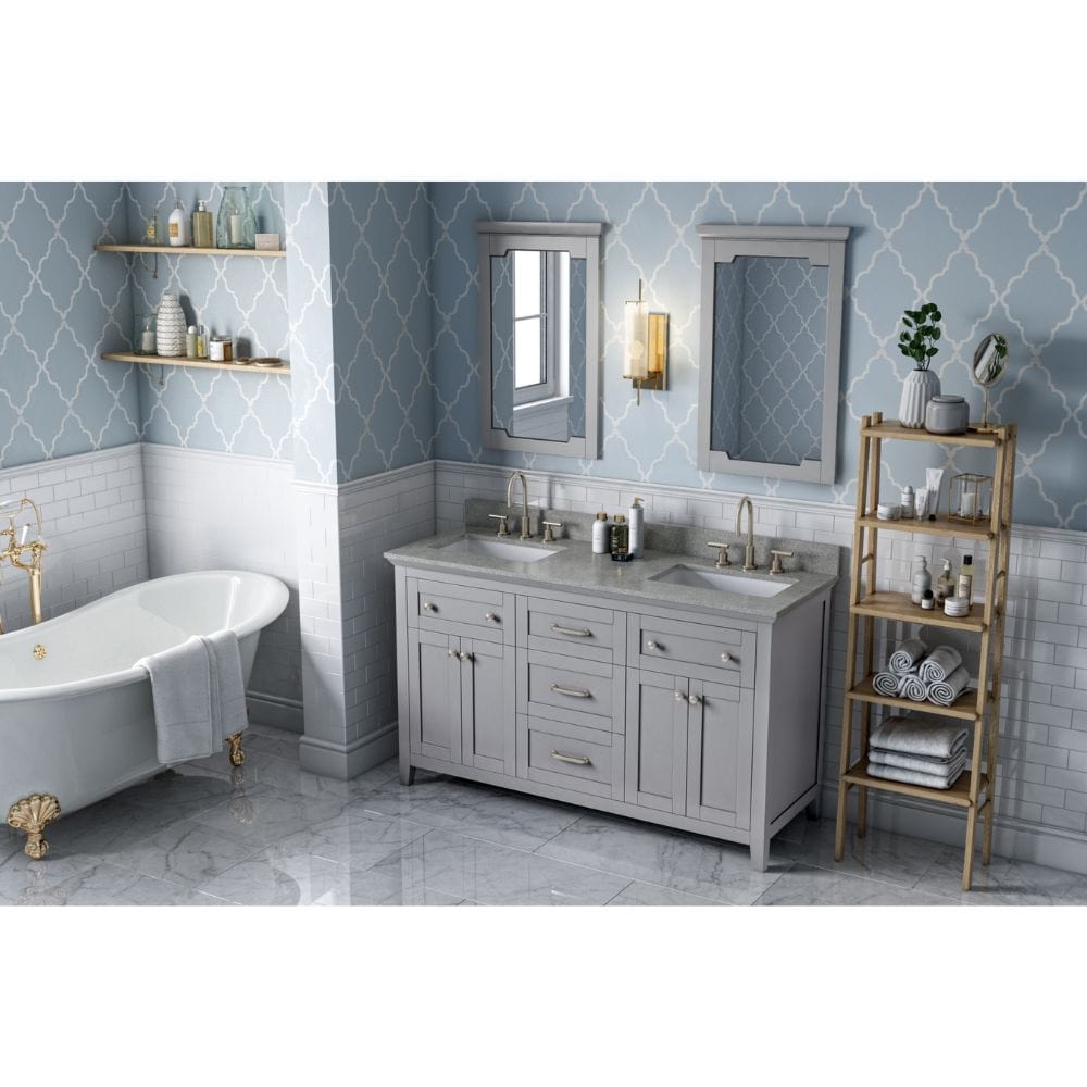 The Chatham vanity embraces the classic Shaker style with refined elegance and is available in a diverse selection of colors to fit a variety design styles.