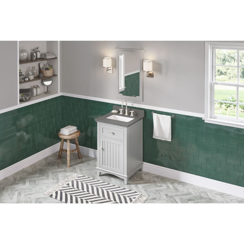 Savino provides a fresh twist on the classic Shaker style and includes innovative features to enhance the beauty of this vanity.