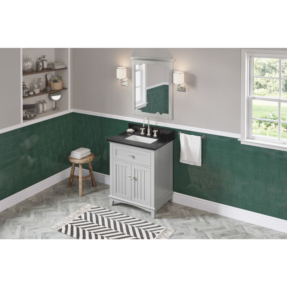 Savino provides a fresh twist on the classic Shaker style and includes innovative features to enhance the beauty of this vanity. 