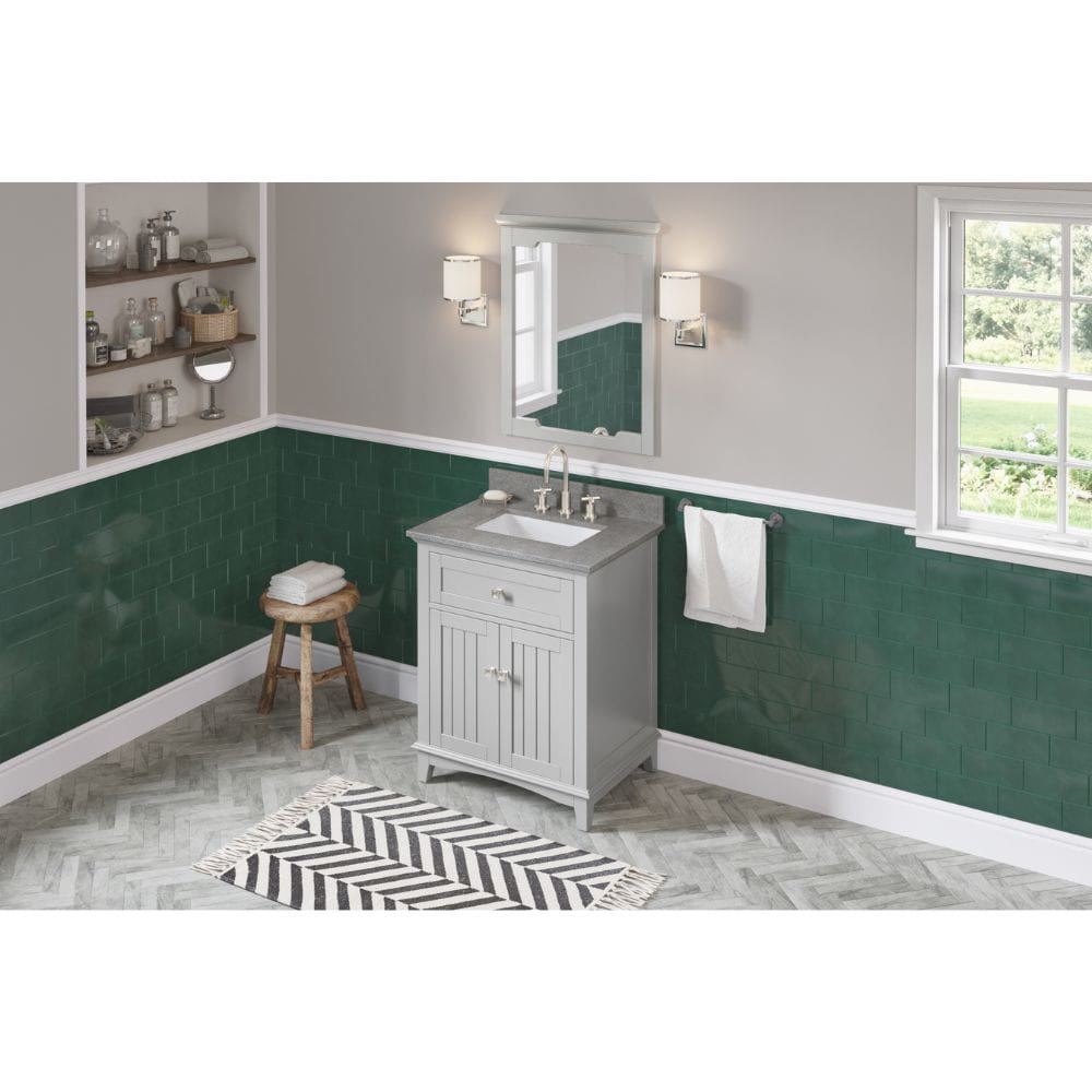 Savino provides a fresh twist on the classic Shaker style and includes innovative features to enhance the beauty of this vanity.
