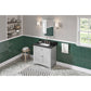 Savino Modern 36" Grey Single Sink Vanity, Black Granite Top | VKITSAV36GRBGR