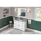 Savino Modern 48" White Single Sink Vanity, Steel Grey Cultured Marble Top | VKITSAV48WHSGR