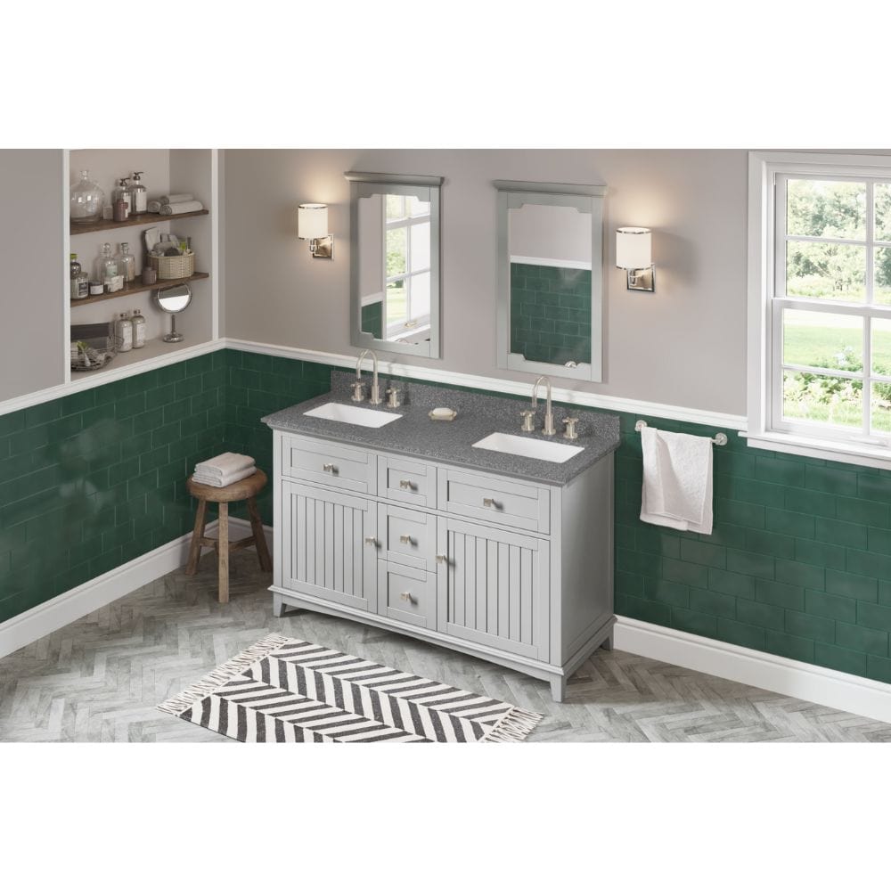 Savino provides a fresh twist on the classic Shaker style and includes innovative features to enhance the beauty of this vanity.