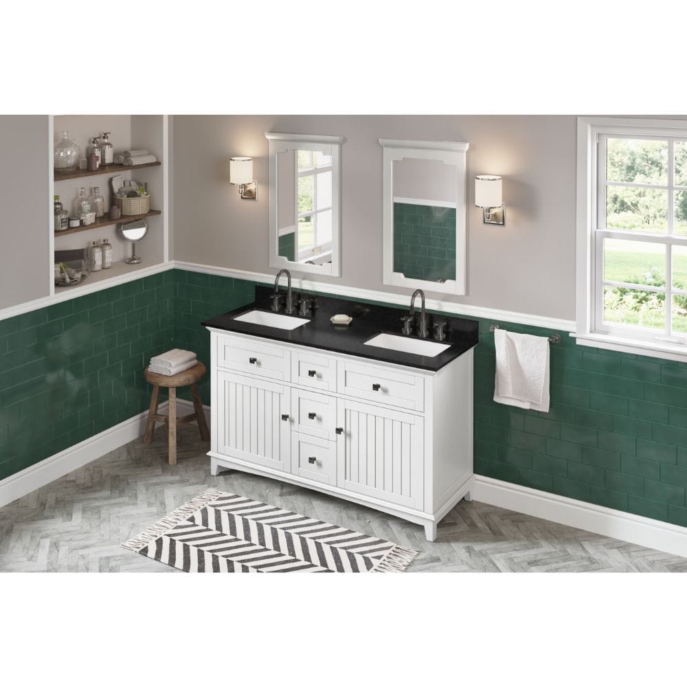 Savino provides a fresh twist on the classic Shaker style and includes innovative features to enhance the beauty of this vanity.