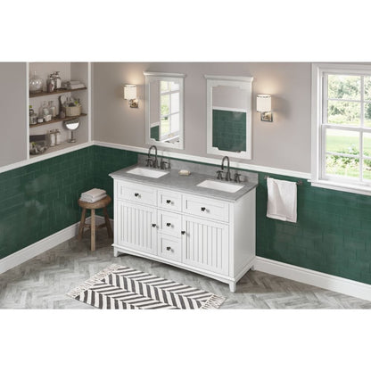 Savino provides a fresh twist on the classic Shaker style and includes innovative features to enhance the beauty of this vanity.