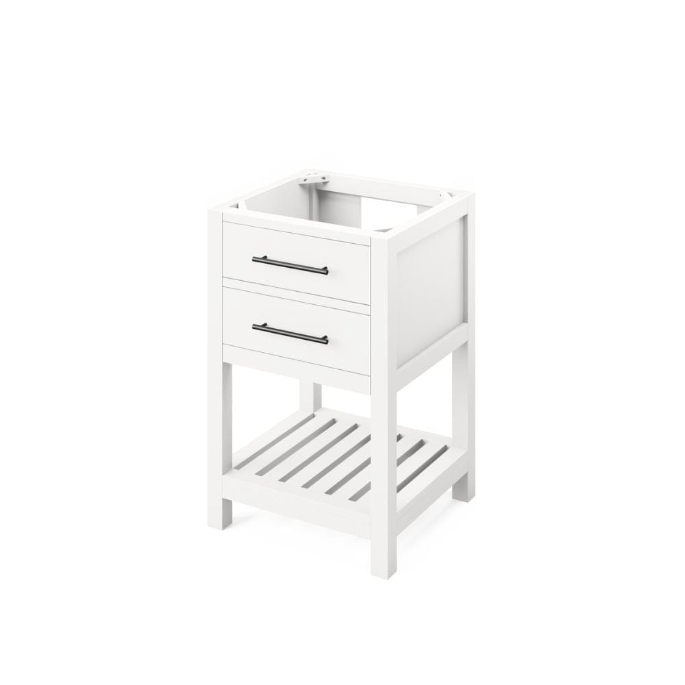 Full-extension concealed soft-close undermount slides Tipout storage with custom-sized hardwood tray plus open slatted bottom shelf for optimal storage