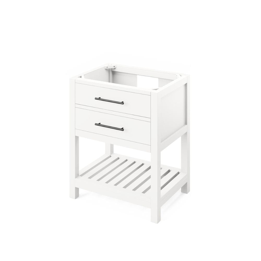 Full-extension concealed soft-close undermount slides Tipout storage with custom-sized hardwood tray plus open slatted bottom shelf for optimal storage