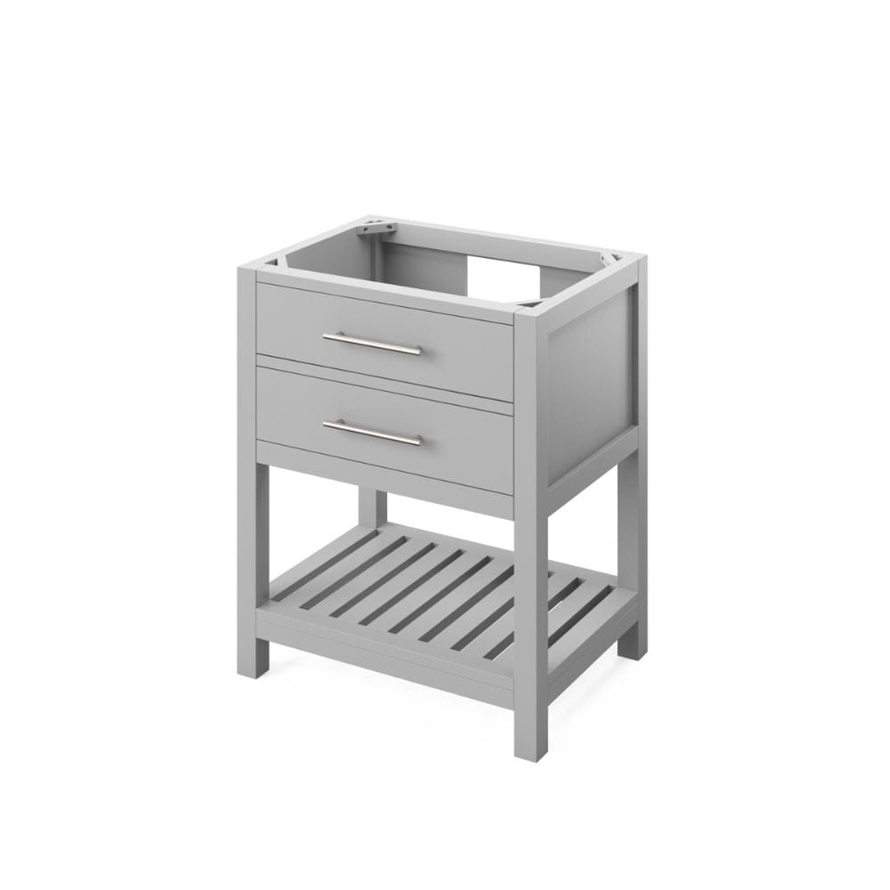 Full-extension concealed soft-close undermount slides Tipout storage with custom-sized hardwood tray plus open slatted bottom shelf for optimal storage