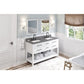 Wavecrest White 60" Double Sink Vanity with Boulder Cultured Marble Top | VKITWAV60WHBOR