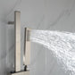 Lexora Cero Set 8" Brushed Nickel Square Rain Shower and Handheld | LSS12011BN