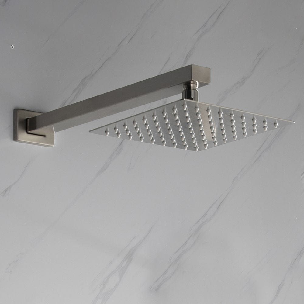 Lexora Cero Set 8" Brushed Nickel Square Rain Shower and Handheld | LSS12011BN