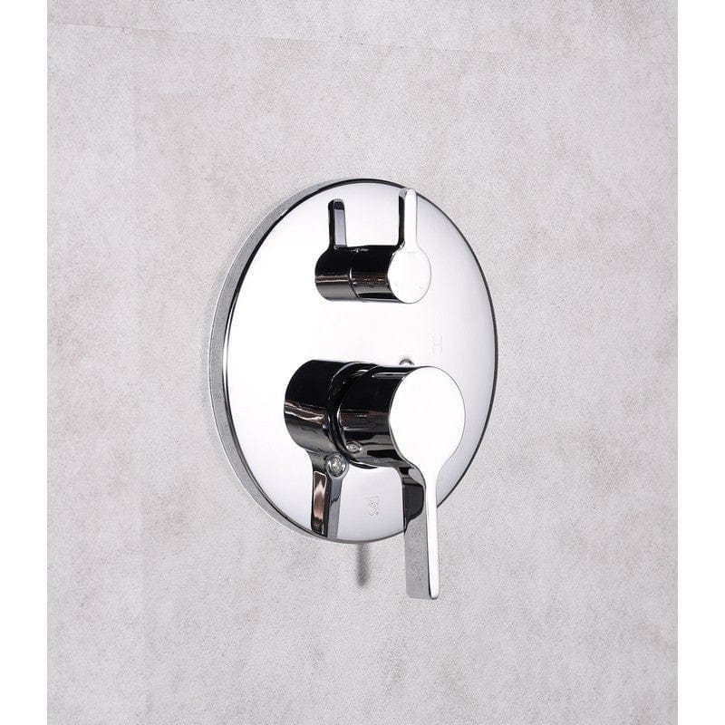 Lexora Salamonio Set 8" Chrome Round Rain Shower and Handheld | LSS11011CH