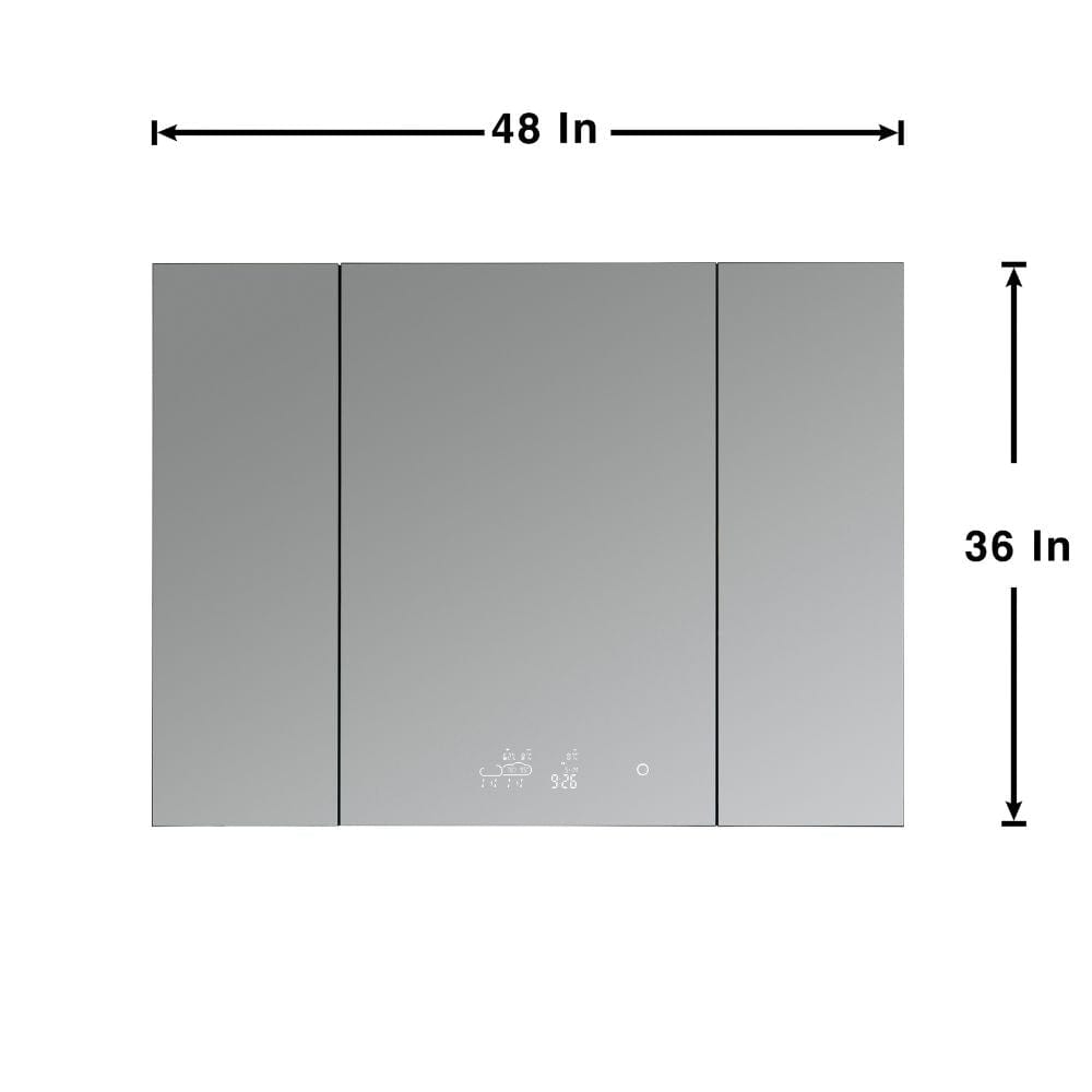 Savera 48" Wide x 36" Tall LED Medicine Cabinet w/ Defogger | LS4836LEDMC