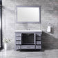 Dukes Dark Grey 48" Single Sink Vanity Set, White Carrara Marble Top | LD342248SBDSM46F