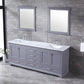 Dukes Dark Grey 80" Double Sink Vanity Set, Carrara Marble Top | LD342280DBDSM30F
