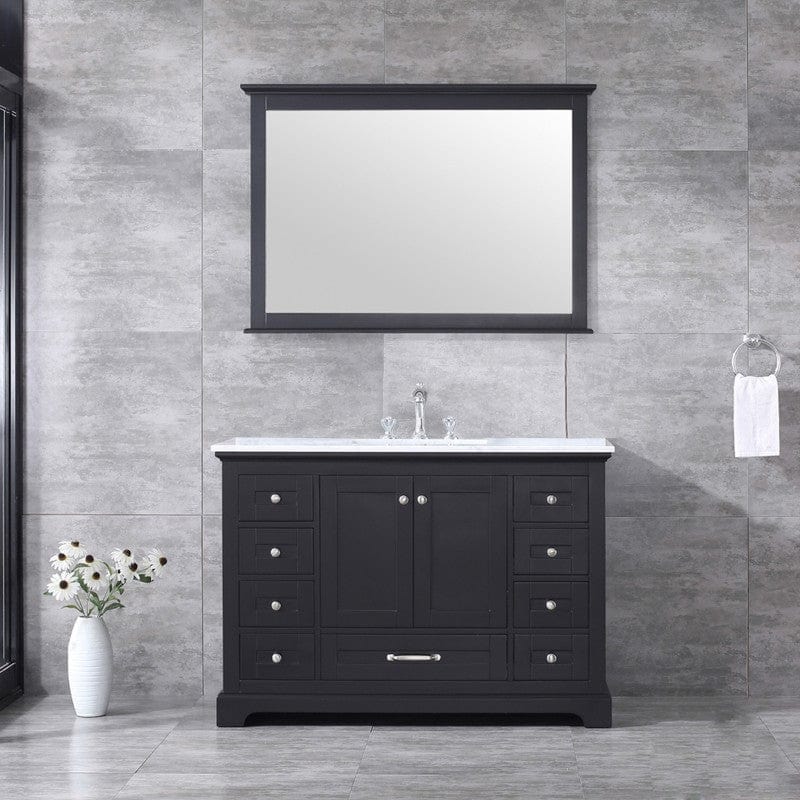 Dukes Espresso 48" Single Sink Vanity Set, Carrara Marble Top | LD342248SGDSM46F