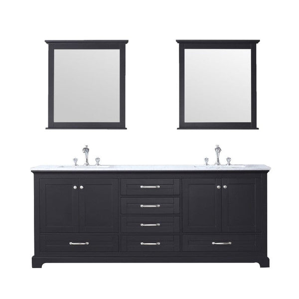 Dukes Espresso 80 Double Sink Vanity Set, Carrara Marble Top | LD342280DGDSM30F