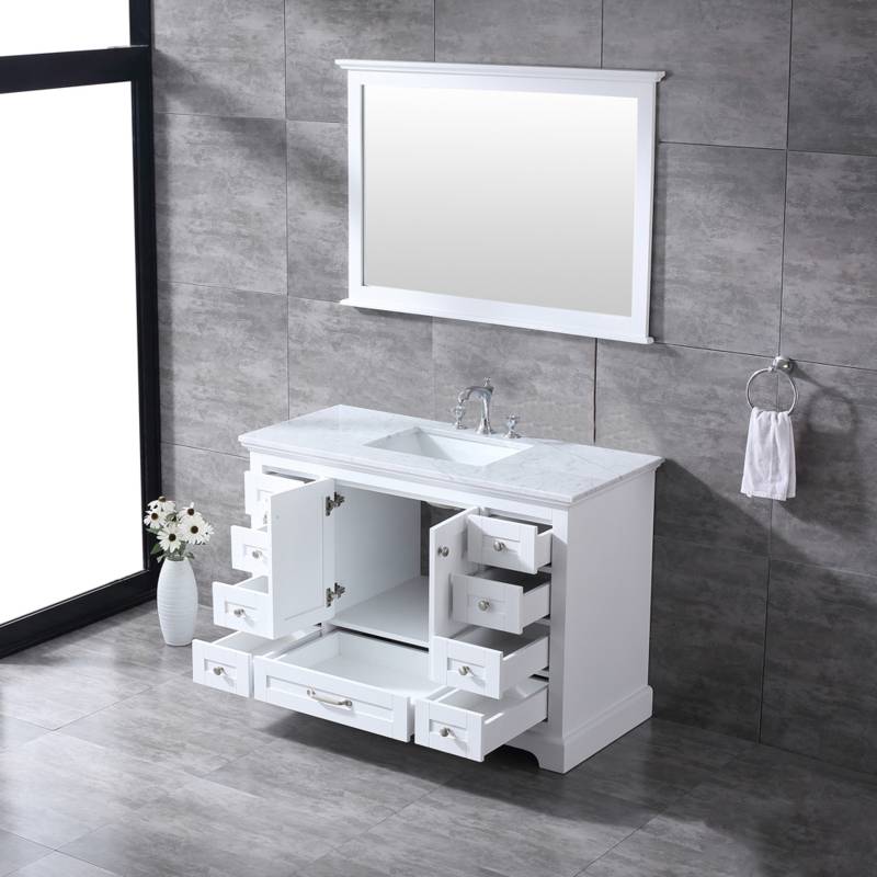 Dukes Transitional White 48" Single Sink Vanity Set | LD342248SADSM46F