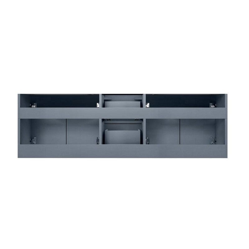 Geneva Transitional Dark Grey 60" Double Vanity with 60" Led Mirror, no Top | LG192260DB00LM60