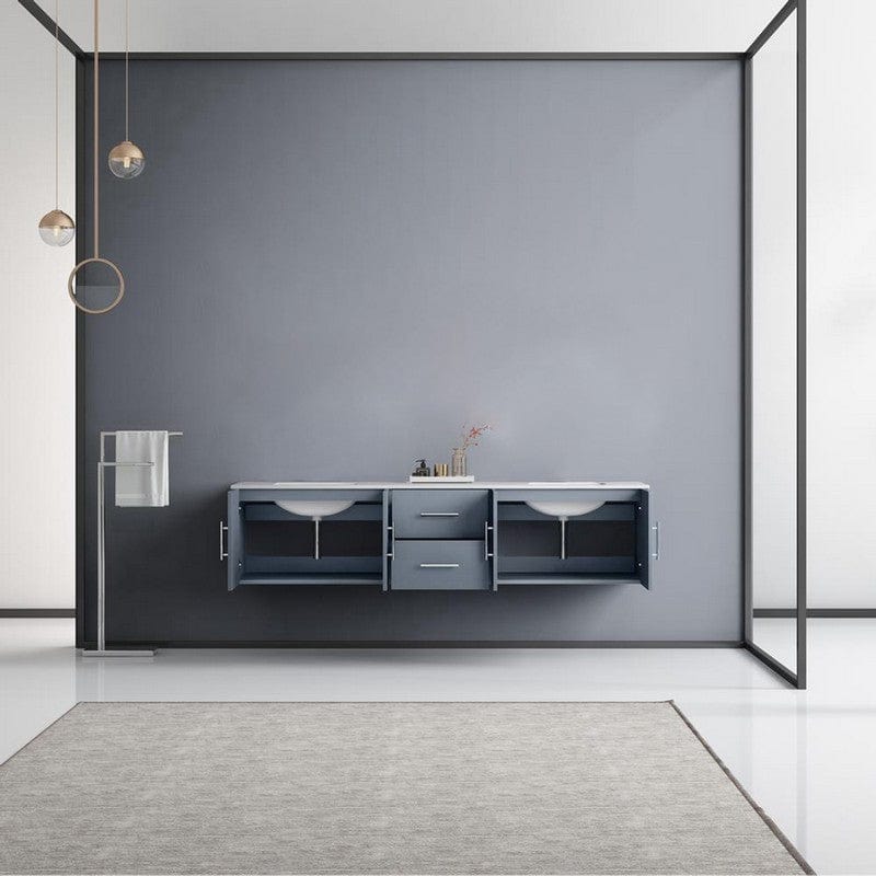 Geneva Transitional Dark Grey 80" Double Vanity | LG192280DBDS000