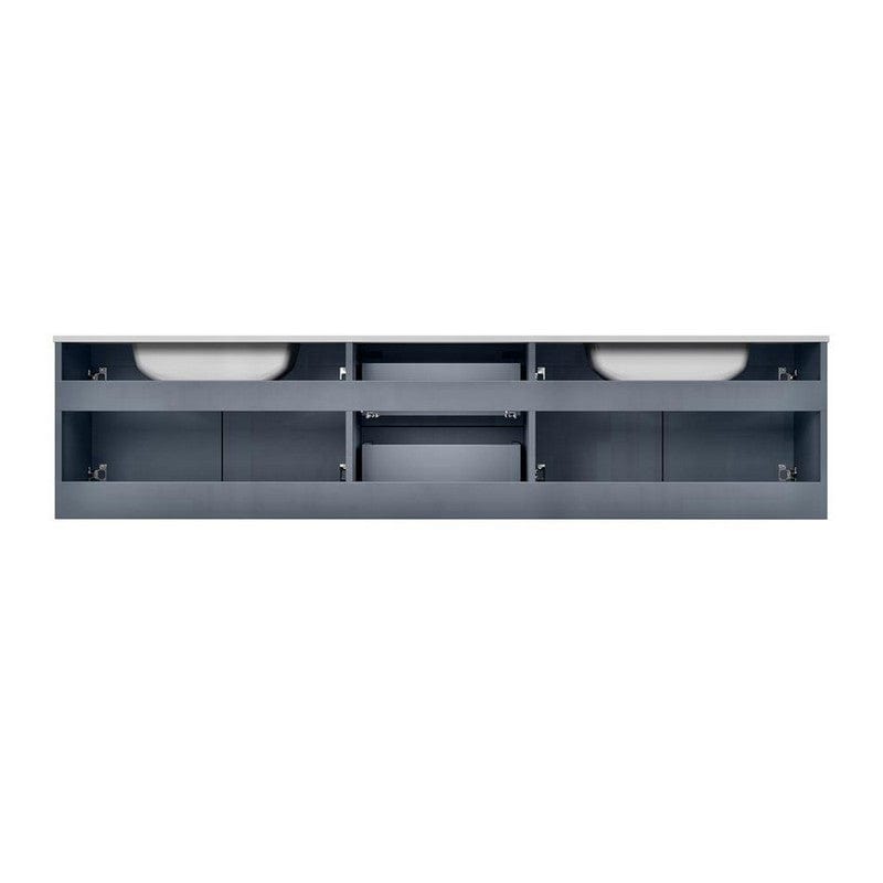 Geneva Transitional Dark Grey 80" Double Vanity Set | LG192280DBDSLM30F