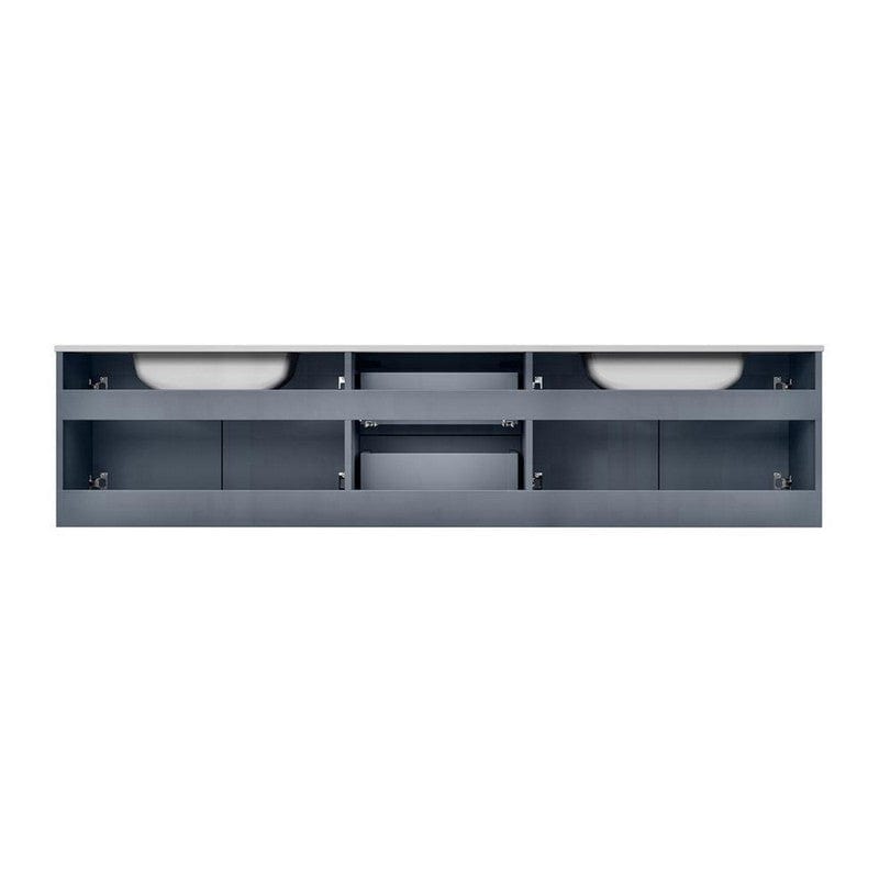 Geneva Transitional Dark Grey 80" Double Vanity with 30" Led Mirrors | LG192280DBDSLM30