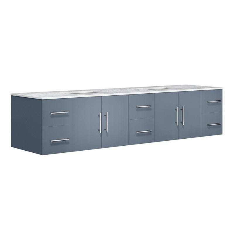 Lexora Vanities Geneva Transitional Dark Grey 84" Double Vanity | LG192284DBDS000