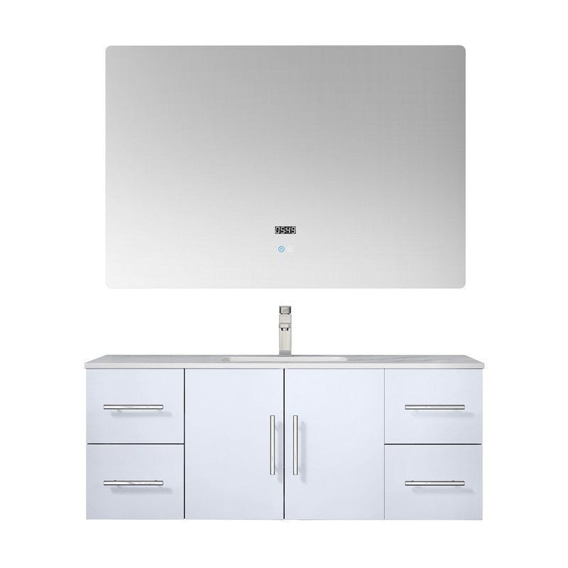 Geneva Transitional Glossy White 48" Single Vanity Set | LG192248DMDSLM48F