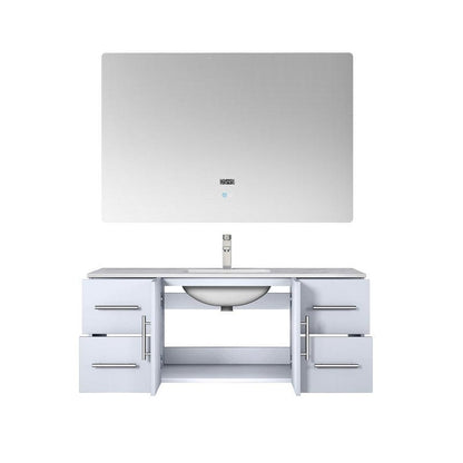 Geneva Transitional Glossy White 48" Single Vanity Set | LG192248DMDSLM48F