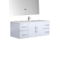 Geneva Transitional Glossy White 48" Single Vanity Set | LG192248DMDSLM48F