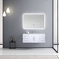 Geneva Transitional Glossy White 48" Single Vanity with 48" Led Mirror | LG192248DMDSLM48