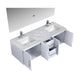 Geneva Transitional Glossy White 60" Double Vanity Set | LG192260DMDSLM60F