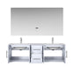 Geneva Transitional Glossy White 60" Double Vanity Set | LG192260DMDSLM60F