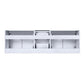 Geneva Transitional Glossy White 60" Double Vanity with 60" Led Mirror, no Top | LG192260DM00LM60