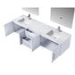 Geneva Transitional Glossy White 80" Double Vanity Set | LG192280DMDSLM30F