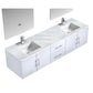 Geneva Transitional Glossy White 80" Double Vanity Set | LG192280DMDSLM30F