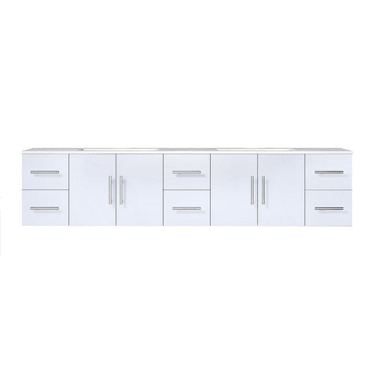 Geneva Transitional Glossy White 84" Double Vanity | LG192284DMDS000