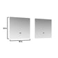 Geneva Transitional Glossy White 84" Double Vanity with 36" Led Mirrors, no Top | LG192284DM00LM36