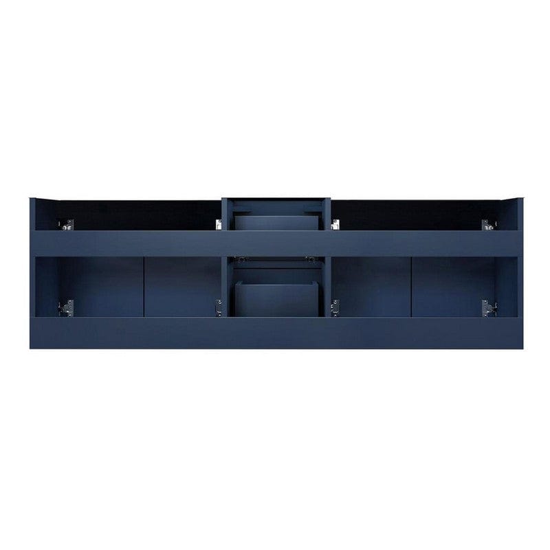 Geneva Transitional Navy Blue 60" Double Vanity with 60" Led Mirror, no Top | LG192260DE00LM60