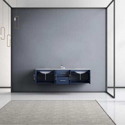 Geneva Transitional Navy Blue 72" Double Vanity | LG192272DEDS000