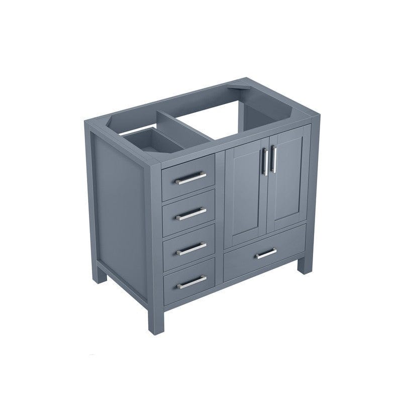 Jacques Modern Dark Grey 36" Vanity Cabinet Only - Right Version | LJ342236SB00000R