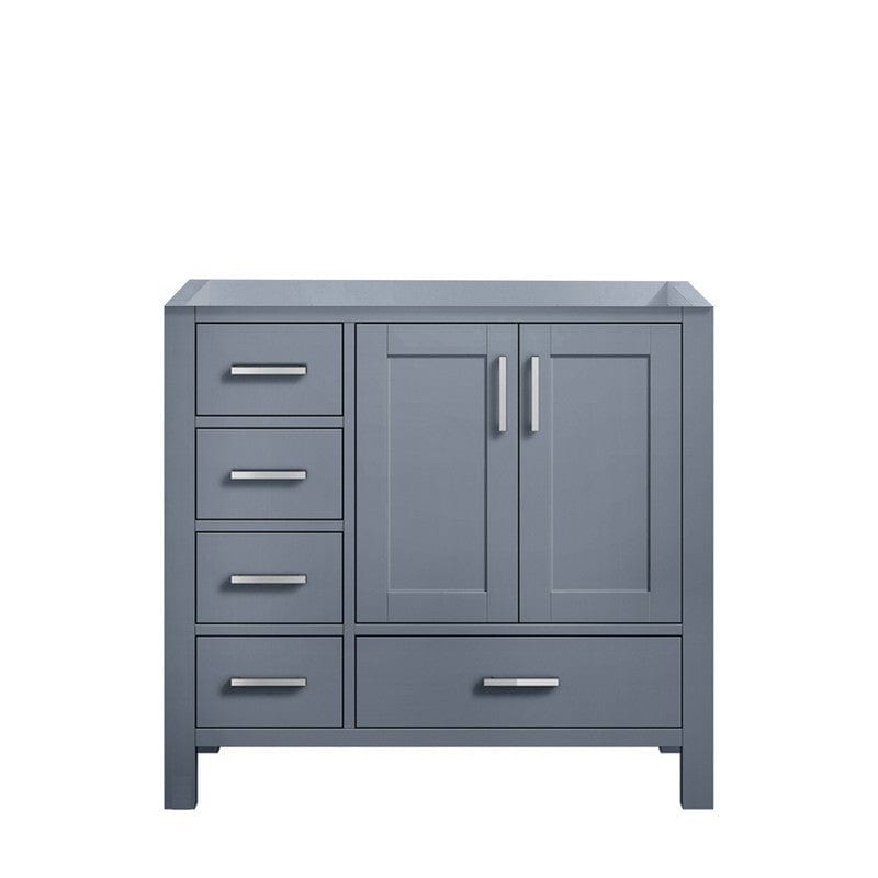 Jacques Modern Dark Grey 36" Vanity Cabinet Only - Right Version | LJ342236SB00000R