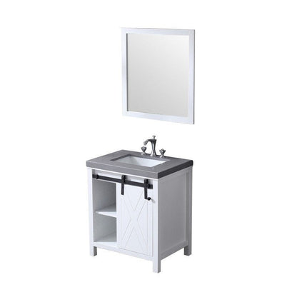 Marsyas Transitional White 30" Single Sink Vanity Set | LM342230SAASM28F