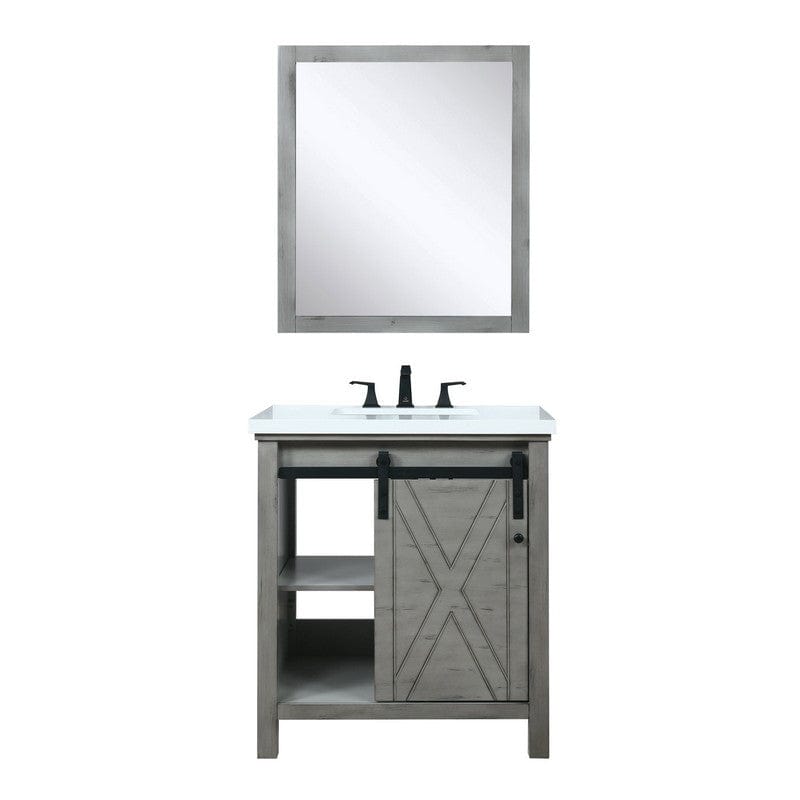 Marsyas Transitional Ash Grey 30" Single Vanity Set | LM342230SHCSM28F